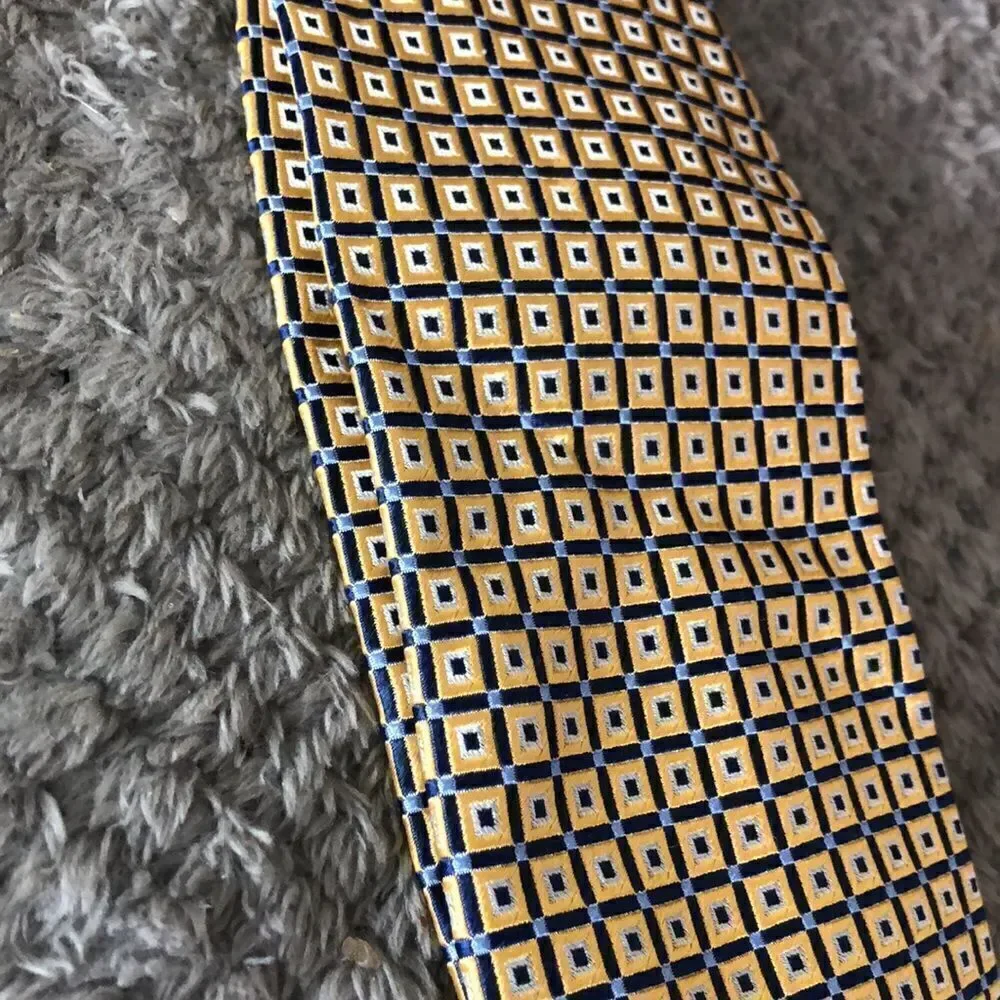 Chaps silk tie 💫yellow and blue💫squared